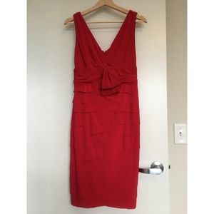 Jones New York red tiered cocktail dress
